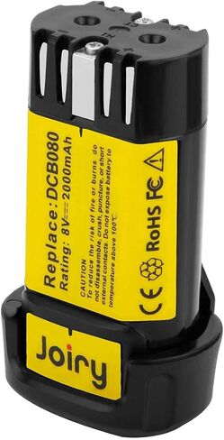 8V 2000mAh LI-ion استبدال البطارية والشاحن مع ارتفاع السلامة ووقت التشغيل الأطول-متوافق مع DEWALT DCB080 ، DW4390 ، DCF680N1 ، DCF680N2 DCF680G2 أدوات الطاقة اللاسلكية (1 pack & charger) in Saudi Arabia