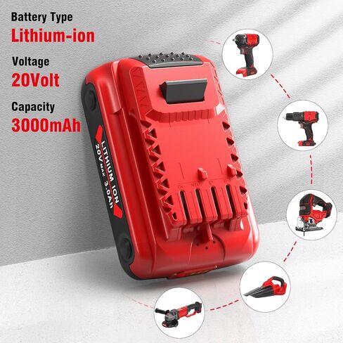 Abeden 2Pack استبدال لبطارية Lithium Ion 20V Craftsman V20 in Kuwait