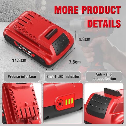 Abeden 2Pack استبدال لبطارية Lithium Ion 20V Craftsman V20 in Kuwait