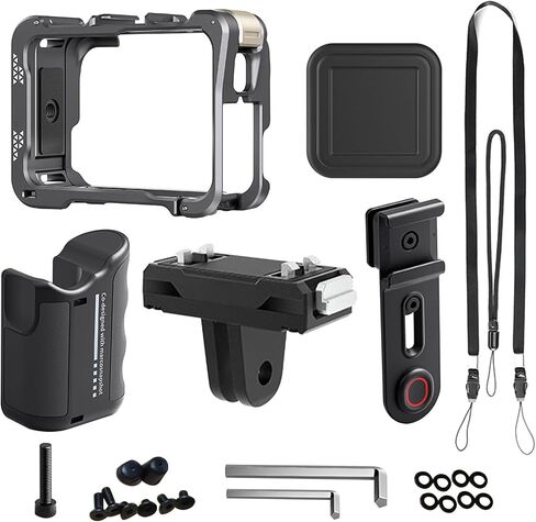 Gugxiom Street Photography Handle for Ace Pro 2, Pro, Ace Accessories, Aluminum Alloy Camera Cage, Lens Cap, Quick Relase Magnetic Mount in Saudi Arabia