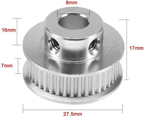 بكرة T2 من LICTOP 12 مم Bore Aluminum 40 Teth Timing Belt Idler لطابعة ثلاثية الأبعاد 6mm عرض حزام توقيت (ثقب 12 ملم) in Kuwait