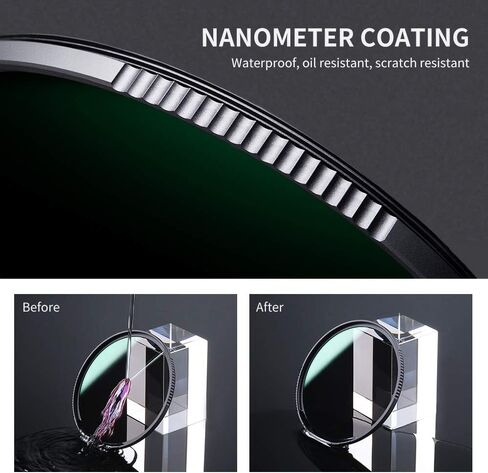 K&F Concept 77mm MCUV/CPL/ND4/ND8/ND64/ND1000 Lens Filter Kit (6 Pcs) with 28 Multi-Layer Coated Clear Optical Glass Filters in Saudi Arabia