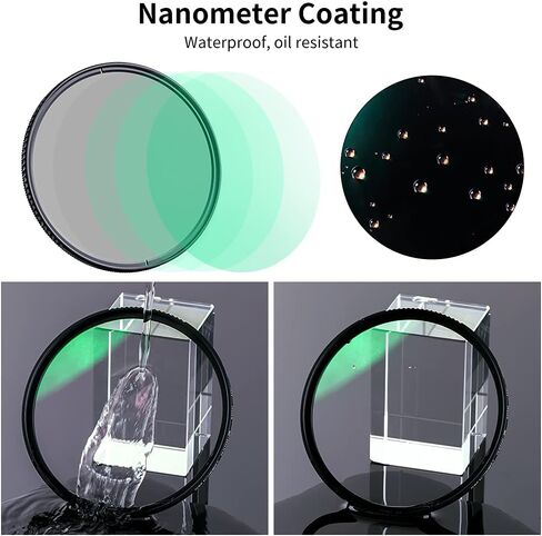 K&F Concept 77mm MCUV/CPL/ND4/ND8/ND64/ND1000 Lens Filter Kit (6 Pcs) with 28 Multi-Layer Coated Clear Optical Glass Filters in Saudi Arabia