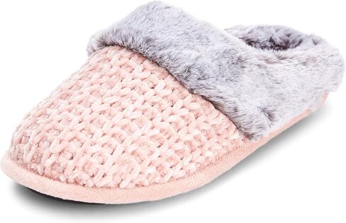 Floopi Womens داخلي/في الهواء الطلق الكفة الناعمة Chenille متماسكة الفخارين نغمة السد من الفراء مع رغوة الذاكرة (333) in Kuwait