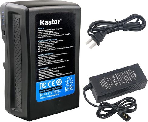 Kastar Charger and BP-GL178 Broadcast Battery Brick 14.8V 12000mAh 178Wh for Sony V Mount, V Lock, HDW-800P PDW-850 DSR-650P PDW-680 HDW-F900R HDW-800P PMW-F55 PMW-F5 Professional Video Camcorder in Saudi Arabia