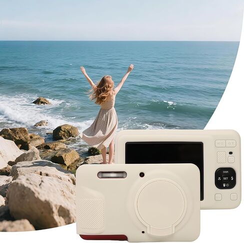 حالة Kodak Pixpro FZ55 ، وملحقات FZ55 ، وغطاء العدسة الواقية للسيليكون الناعمة ، تأتي مع حماة شاشة وحزام واحد معصم. (ضبابي وايت) in Kuwait