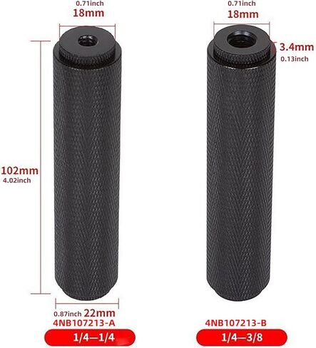 قضيب تمديد سبيكة الألومنيوم 1/4 "أنثى إلى 1/4" 3/8 "أنثى لأرواح ترايبود تمتد طول معدات التصوير الفوتوغرافي in Kuwait