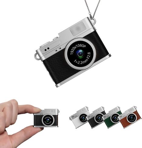 كاميرات مفاتيح الفيديو الرقمية الرقمية الرجعية الصغيرة 1080p HD Go Cam 0.96 "شاشة IPS 4 ألوان Type-C Pro 44x27x23mm 17G 8GB مسجل جيب جيب للتسجيل الرياضي للدراسة (Brown) in Kuwait