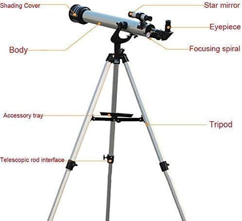 Professional 60mm Kid Beginner Astronomical Refractor Telescope Refractive Spotting Scope Tripod Observation Astronomy Travel Camp in Saudi Arabia