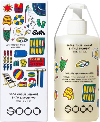 SOOO Baby & Kids After-Swim 2-in-1 Shampoo & Body Wash 10.1oz, Gentle Tear-Free Baby Soap, Chlorine & Salt Removal, Moisturizing for Sensitive Skin, Fragrance-Free, Paraben-Free, Sulfate-Free in Saudi Arabia