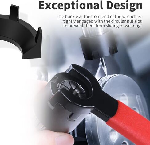 Hook Spanner,78-85mm Wrench for 78-85mm Collet Chuck Clamping Nut with Red Non-slip Handle,cnc er wrench in Saudi Arabia