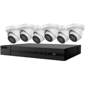 EKI-K82T46 8 Channel IP Camera System, 4K 8ch PoE NVR Kits 2TB HDD + 6 x 4MP IP Turret Cameras, 2.8mm H.265+, 120dB WDR, EXIR 2.0 with 100ft in Saudi Arabia