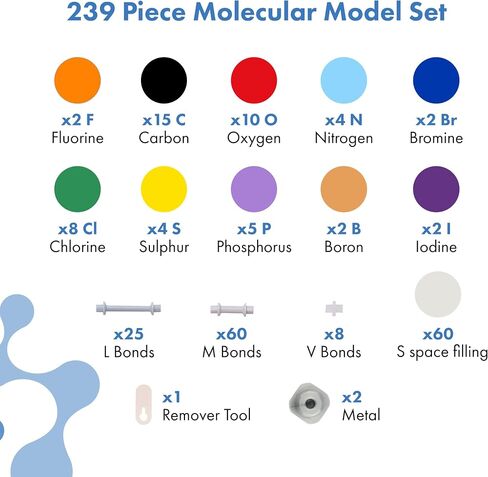 [239 PCS] Organic Chemistry Model Kit | Molecular Model Kit for Students in Saudi Arabia