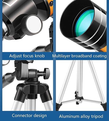 تلسكوب فلكي احترافي 50x أطفال التلسكوبات 70 مم من التلسكوب الانكسار للأطفال مع Tripod Educational Toys 20 * 18 * 42 سم in Saudi Arabia