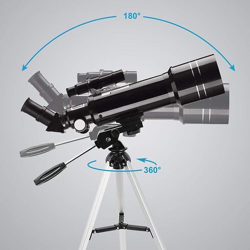 تلسكوب للأطفال البالغين مبتدئين 70 مم فتحة BAK4 PRISM FMC Telescope 400mm تلسكوب 400 مم لعلم الفلك مع جبل الهاتف الذكي وترايبود لاستكشاف كواكب القمر in Saudi Arabia
