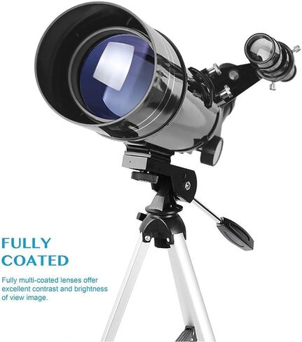 تلسكوب للأطفال البالغين مبتدئين 70 مم فتحة BAK4 PRISM FMC Telescope 400mm تلسكوب 400 مم لعلم الفلك مع جبل الهاتف الذكي وترايبود لاستكشاف كواكب القمر in Saudi Arabia