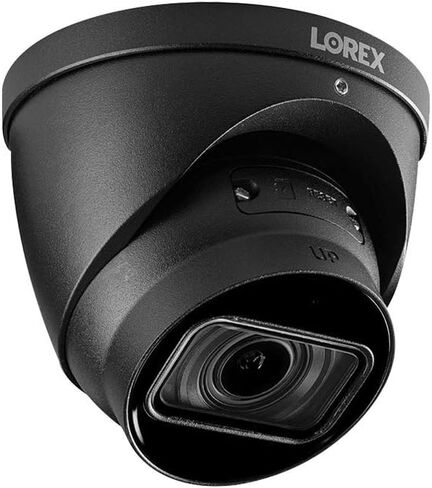 Lorex 4K (8MP) مآخذ كاميرا Smart Dome Smiture Smart Dome مع الصوت في الوقت الفعلي وتسجيل 30 إطارًا في الثانية في الوقت الفعلي-أسود in Kuwait