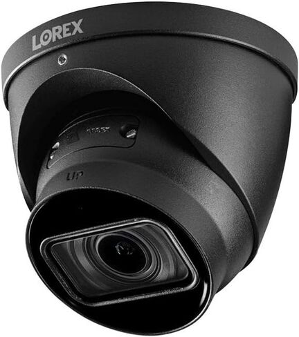Lorex 4K (8MP) مآخذ كاميرا Smart Dome Smiture Smart Dome مع الصوت في الوقت الفعلي وتسجيل 30 إطارًا في الثانية في الوقت الفعلي-أسود in Kuwait