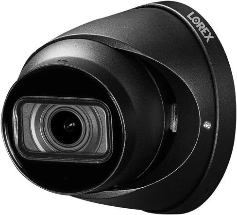 Lorex 4K (8MP) مآخذ كاميرا Smart Dome Smiture Smart Dome مع الصوت في الوقت الفعلي وتسجيل 30 إطارًا في الثانية في الوقت الفعلي-أسود in Kuwait