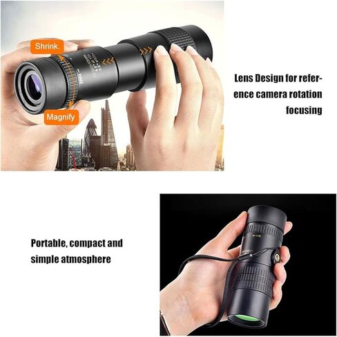 10-300 × 40 مم تلسكوب أحادي المقاوم للماء - HD عالي الطاقة المدمجة لمشاهدة الطيور والسفر في الهواء الطلق in Saudi Arabia