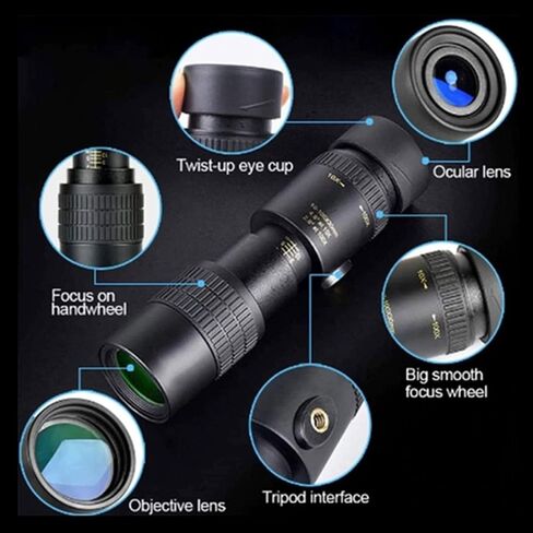 4K 10-300x40mm Telescope Monocular Telescope - Telephoto Zoom لمشاهدة الطيور والحياة البرية والمناظر الطبيعية والسفر على الشاطئ in Saudi Arabia