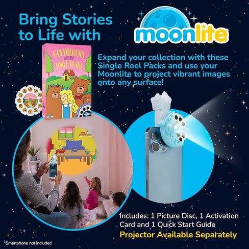 Moonlite Storybook Reels for Flashlight Projector, Kids Toddler | Hansel & Gretel | Single Reel Pack Story for 12 Months and Up in Kuwait