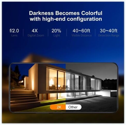 كاميرات الأمان المنزلية اللاسلكية في الهواء الطلق مع اكتشاف الحركة ، رؤية ليلية 2K خارج الكاميرا لدعم الأمن المنزلي SD/Cloud Storage ، وكاميرات أمان WiFi التي تديرها بطارية الشاشة الداخلية في الهواء الطلق in Kuwait