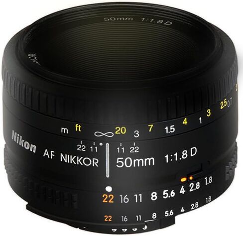 Nikon AF FX NIKKOR 50mm f/1.8D Lens for Nikon DSLR Cameras (Renewed) in Saudi Arabia