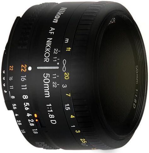 Nikon AF FX NIKKOR 50mm f/1.8D Lens for Nikon DSLR Cameras (Renewed) in Saudi Arabia