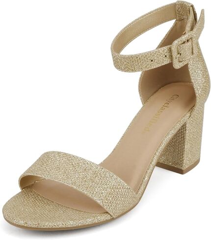 CityClassified Cake ~ Women Fashion Open Toe Canle Buckle Strap Low Crunky Heels Sandals Shoes in Kuwait