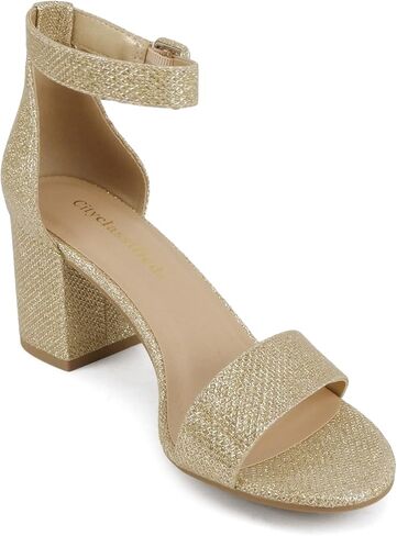 CityClassified Cake ~ Women Fashion Open Toe Canle Buckle Strap Low Crunky Heels Sandals Shoes in Kuwait