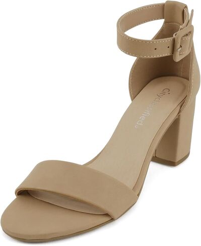 CityClassified Cake ~ Women Fashion Open Toe Canle Buckle Strap Low Crunky Heels Sandals Shoes in Kuwait