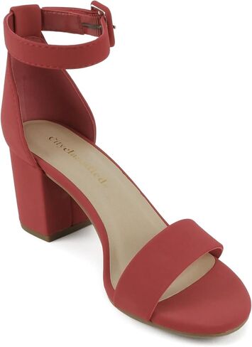 CityClassified Cake ~ Women Fashion Open Toe Canle Buckle Strap Low Crunky Heels Sandals Shoes in Kuwait