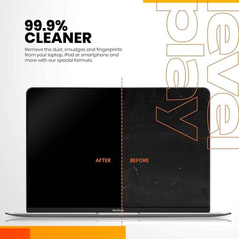 Screen Cleaner Spray (0.8oz) - Phone Cleaner, Cleaner Spray for Laptop, Computer, MacBook, iPad, Tablet, Lens Cleaner, Eyeglass Cleaner Kit | Alcohol-Free | Microfiber Cloth Wipes in Kuwait