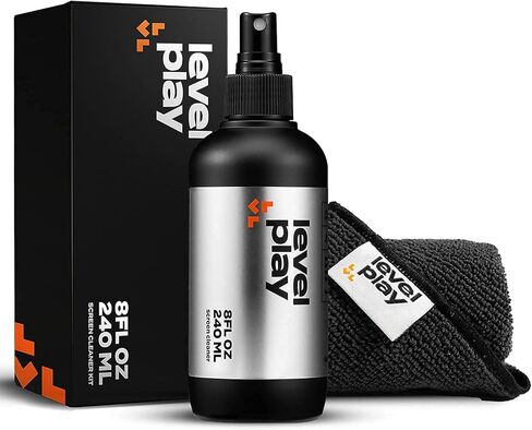 Screen Cleaner Spray (0.8oz) - Phone Cleaner, Cleaner Spray for Laptop, Computer, MacBook, iPad, Tablet, Lens Cleaner, Eyeglass Cleaner Kit | Alcohol-Free | Microfiber Cloth Wipes in Kuwait