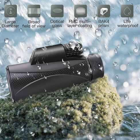 10x42 Monocular Telescope for Adults - HD High Power Prism Monocular, Waterproof Scope for Birdwatching, Hunting, Hiking, Camping in Saudi Arabia