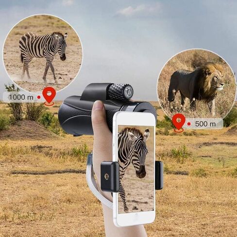 10x42 Monocular Telescope for Adults - HD High Power Prism Monocular, Waterproof Scope for Birdwatching, Hunting, Hiking, Camping in Saudi Arabia