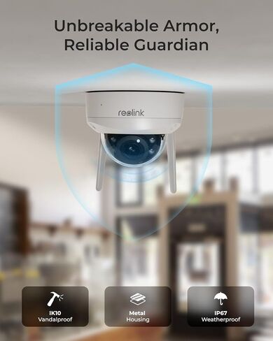 4K PTZ Wi-Fi 6 Cam System with Auto-Zoom Tracking, 360° Coverage, 2.4/5 GHz Wi-Fi, Spotlight Color Night Vision, AI Detection in Saudi Arabia