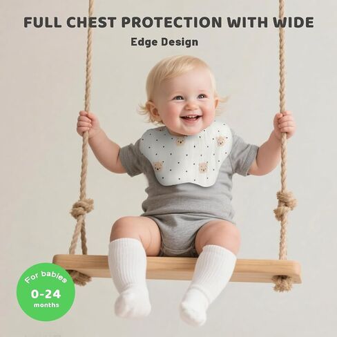 6 Pack Muslin Baby Triangle Bibs Soft and Absorbent Cotton Bandana Drool for Teething and Drooling Unisex in Kuwait