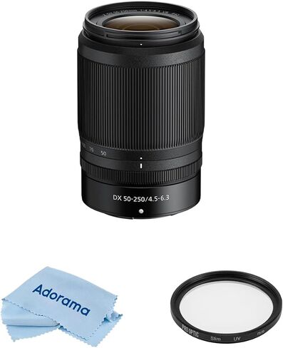 Nikon NIKKOR Z DX 50-250mm f/4.5-6.3 VR Lens, Bundle with ProOptic Pro Digital 62mm Multi Coated UV Slim Filter, Cleaning Kit in Saudi Arabia