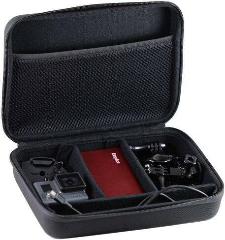 Navitech 8 in 1 Action Camera Accessory Combo Kit with Grey Case - Compatible with IceFox 4K Action Camera in Saudi Arabia