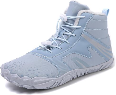 Hike Winter Barefoot Boots Womens Mens, Minimalist Warm Zero Drop Snow Booties Slip On Footwear, Wide Toe Waterproof Barefoot Hiking Shoes Outdoor in Kuwait