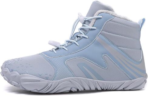 Hike Winter Barefoot Boots Womens Mens, Minimalist Warm Zero Drop Snow Booties Slip On Footwear, Wide Toe Waterproof Barefoot Hiking Shoes Outdoor in Kuwait