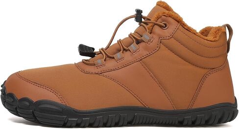 Hike Winter Barefoot Boots Womens Mens, Minimalist Warm Zero Drop Snow Booties Slip On Footwear, Wide Toe Waterproof Barefoot Hiking Shoes Outdoor in Kuwait