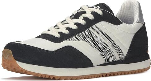 Keds Women's Rena Lace Up Fashion Sneaker, Black/White/Burgundy/Dalmata, 9.5 in Saudi Arabia