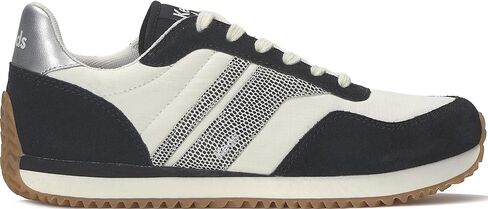 Keds Women's Rena Lace Up Fashion Sneaker, Black/White/Burgundy/Dalmata, 9.5 in Saudi Arabia