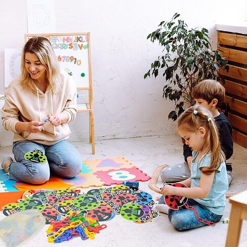 Cinrobiye Math Chain Link Game Math C Clips Blastic Chain Links Number Number Counting Card Activity Kits Color Forting Montessori Sensory لمرحلة ما قبل المدرسة. in Saudi Arabia