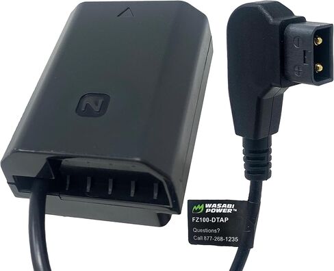 Wasabi Power DCC-FZ100 Dummy Battery DC Coupler with D-Tap Input for Sony NP-FZ1000 and Sony Alpha A1, A7 III IV, A7C, A7R III IV, A7S III, A9, A9 II, A9R, A9S, A6600, FX3, ANDYCINE A6 Monitor in Saudi Arabia