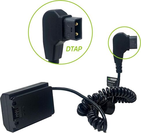 Wasabi Power DCC-FZ100 Dummy Battery DC Coupler with D-Tap Input for Sony NP-FZ1000 and Sony Alpha A1, A7 III IV, A7C, A7R III IV, A7S III, A9, A9 II, A9R, A9S, A6600, FX3, ANDYCINE A6 Monitor in Saudi Arabia