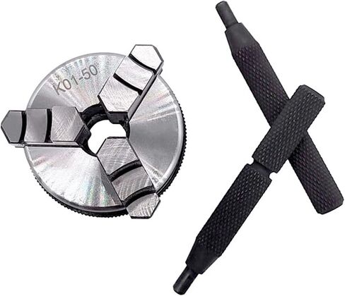 4 بوصة من 4 بوصات تشاك مجموعة تشاك Set K01-50 مخرطة Mini Chuck 3 Jaws Woodworking Hand Chuck مع أداة تصاعد المسمار المسمار أداة تشاك المخرطة ذاتية 50 مم مع خيط × 8TPI 1 بوصة × 8TPI in Saudi Arabia